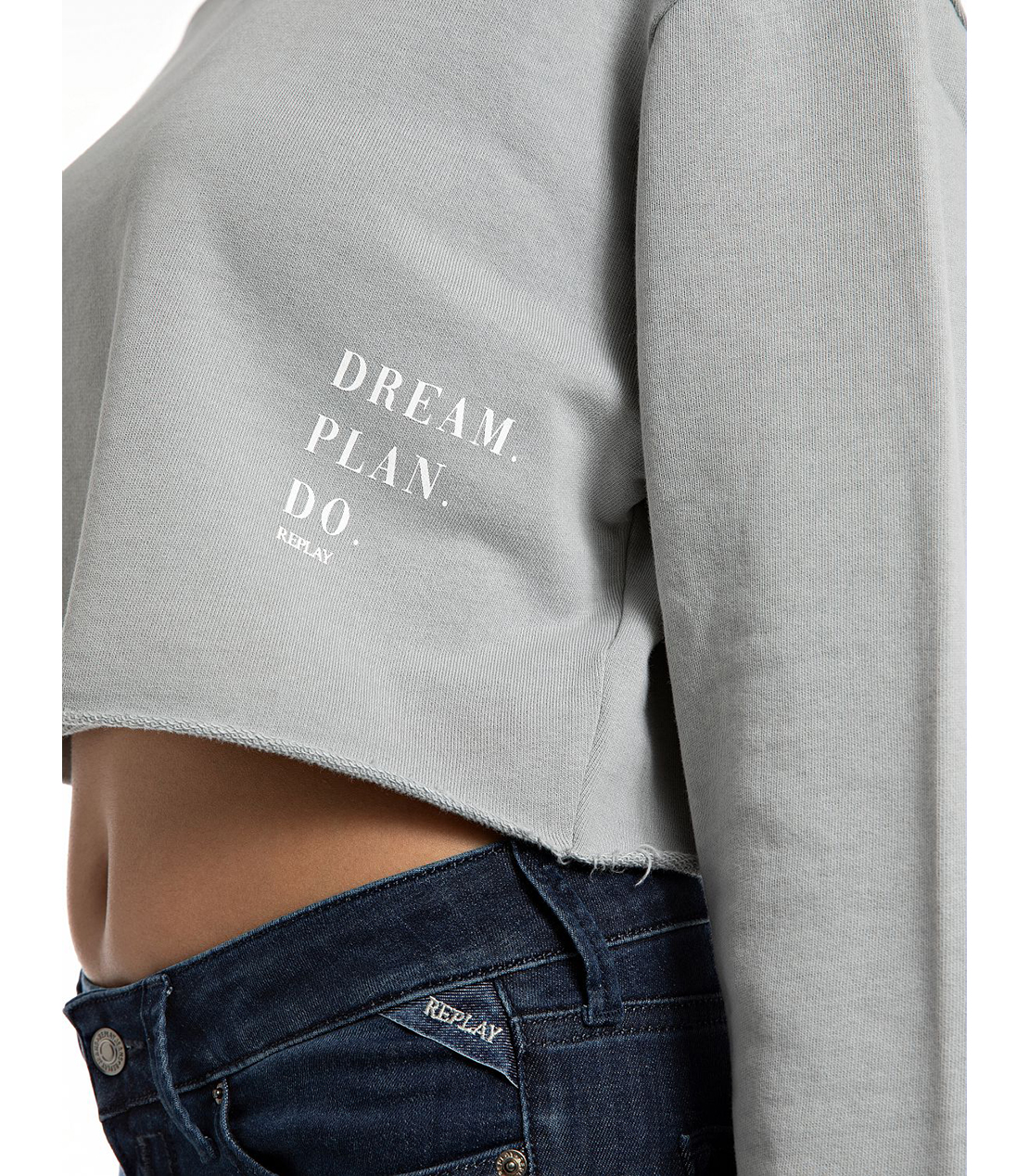 クロップドコットンフリース 詳細画像 ライトグレー 4